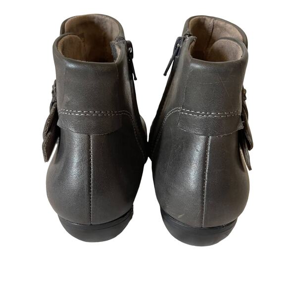 Taos Bootie Womens 7 Gray Leather Ankle Zipper Round Toe MOD-13419 - Picture 3 of 14